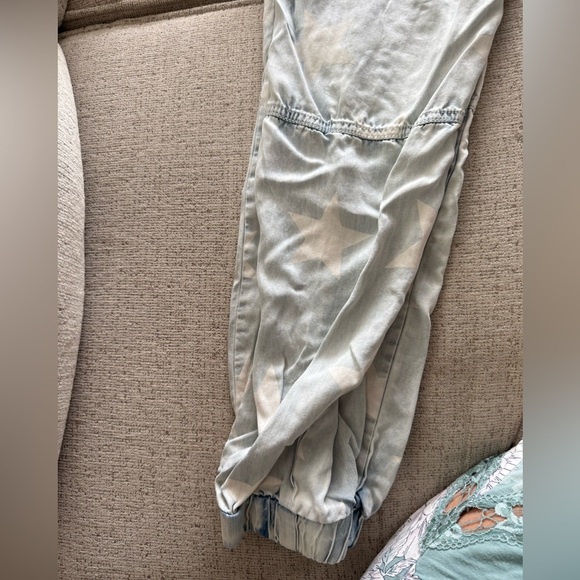 Vintage Havana Soft light  Blue  Pants with White Stars - Picture 4 of 7